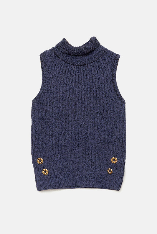 Maria Roll Neck - Baya blue