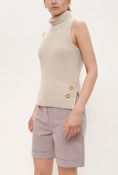 Maria Roll Neck top - Ivory