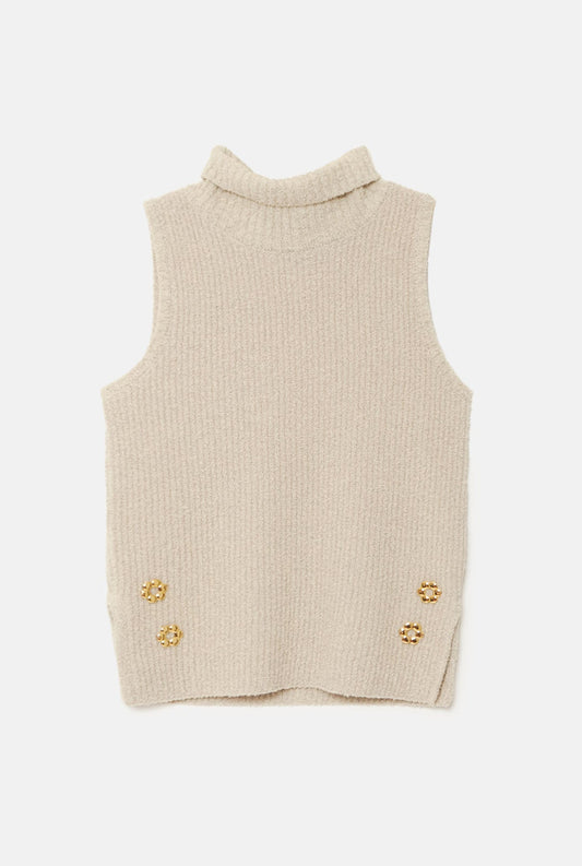 Maria Roll Neck top - Ivory