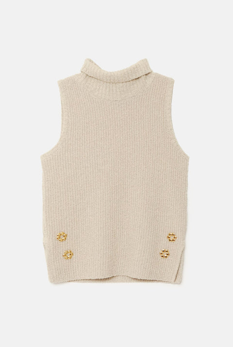 Maria Roll Neck top - Ivory