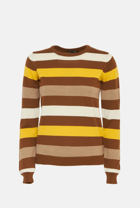 Mariona crew neck  sweater - Brown