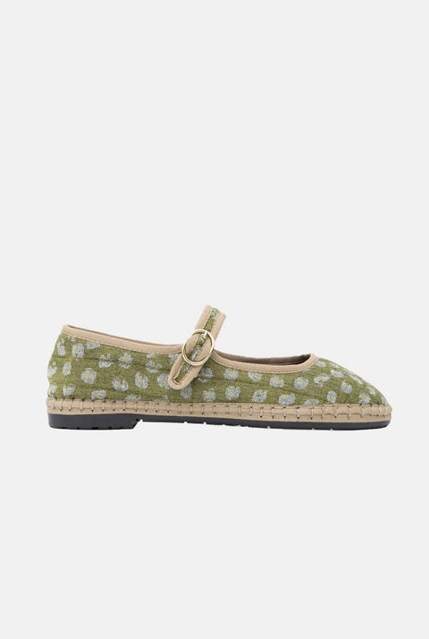 Flabelus Mary Jane Leopardo Verde