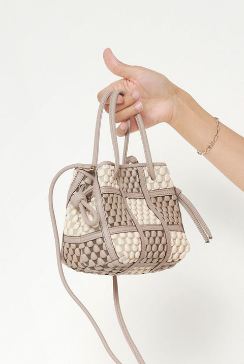 Mausi ash grey & cream beige