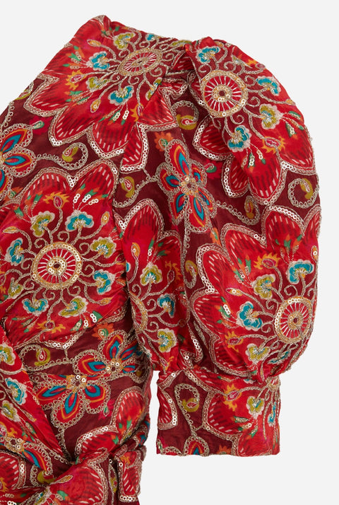 Michela Red Top