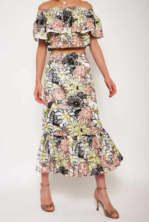 Miranda skirt algodon bordados