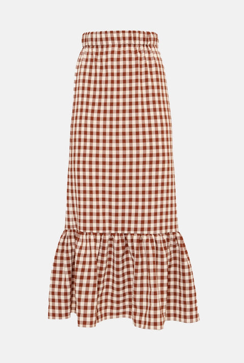 Miranda skirt vichy marron