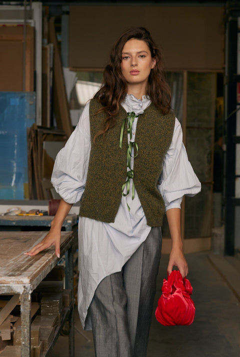 Mumi bow vest - Green