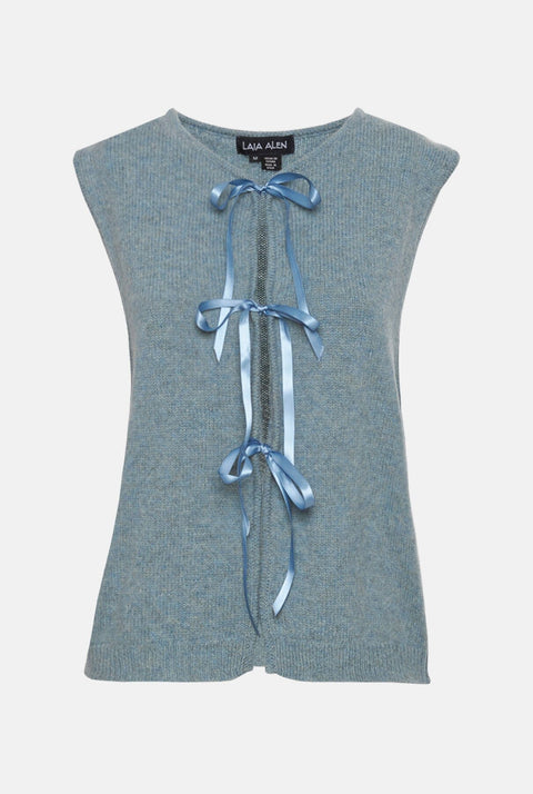 Mumi bow vest - Sky Blue