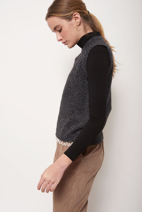 Mumu pearl black vest