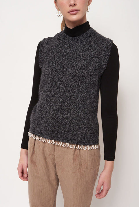 Mumu pearl black vest