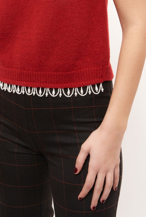 Mumu Pearl Vest - Red