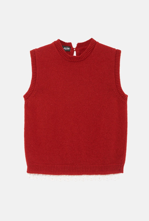 Mumu Pearl Vest - Red
