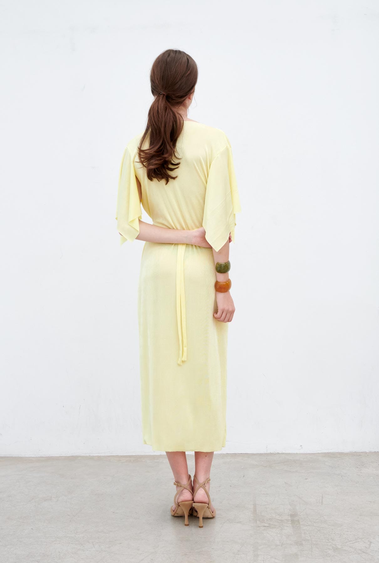 Nicole túnica escote drapeado - vainilla