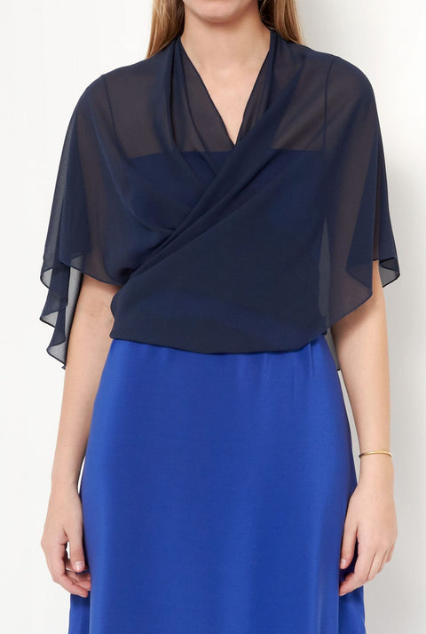 Olga Blue Navy Cape Mottainai