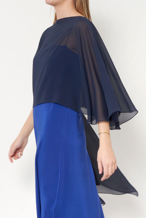 Olga Blue Navy Cape Mottainai