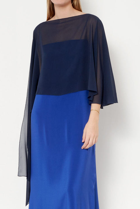 Olga Blue Navy Cape Mottainai