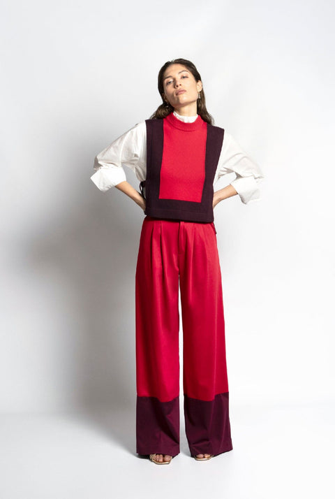 Pantalón Anna Rojo-Granate