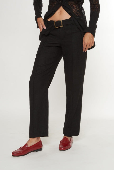 Pantalón de lino negro