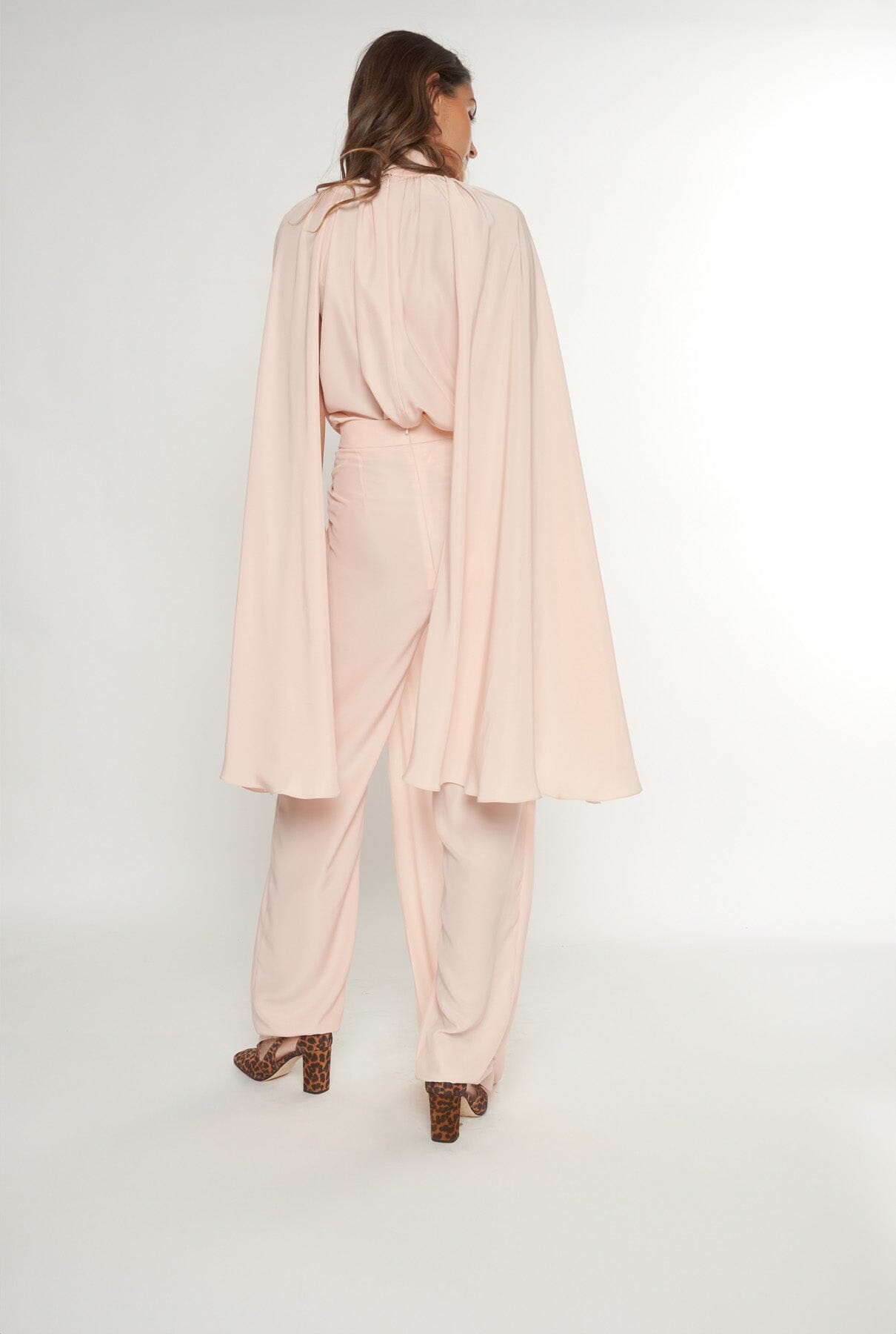 Pantalón envolvente rosa palo