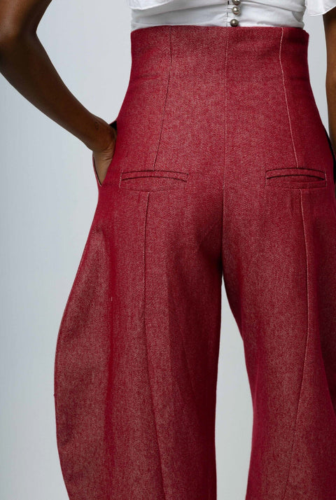Pantalon globo rojo