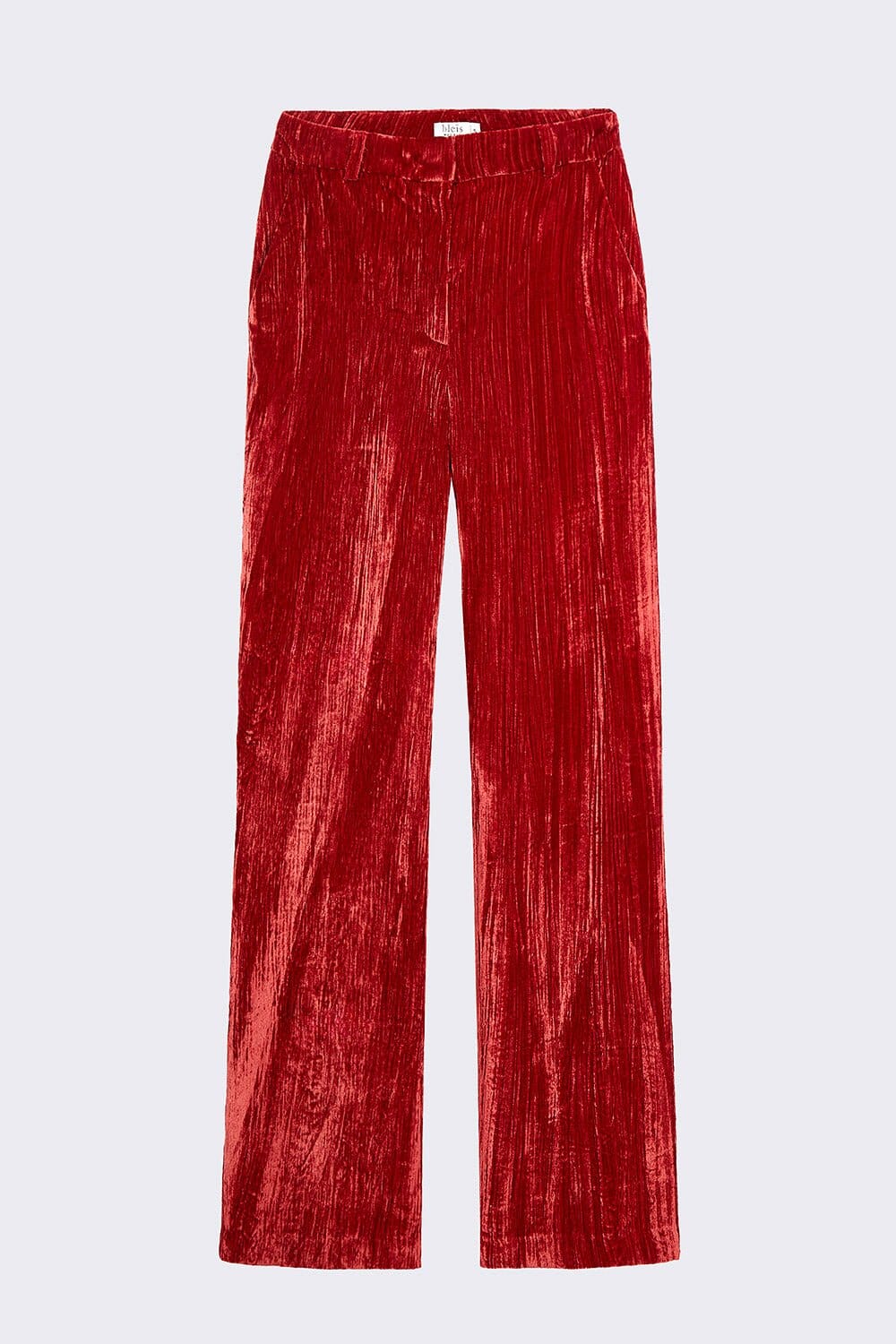 Pantalón recto terciopelo caldero