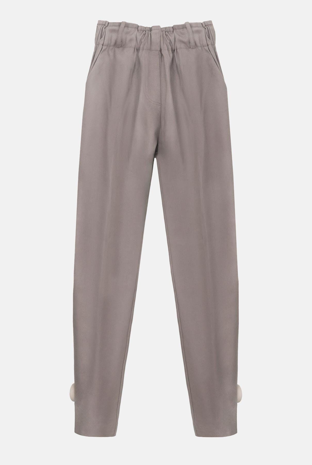 Pantalon Sofia boton canvas topo