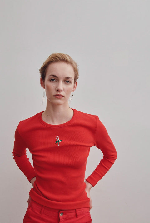 Red Long Tee