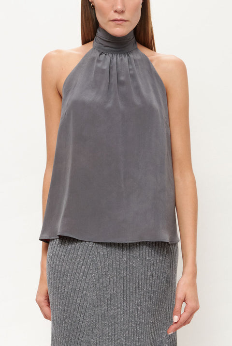 Halter Reversible Grey/Red Top Natural Dye - Pre Order