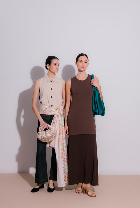 Sandra Dress  Brown