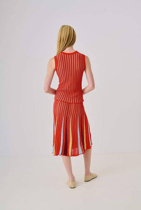 Sicilia Long skirt Red
