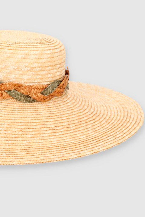 Sombrero Cuchi braid bicolor camel-oliva