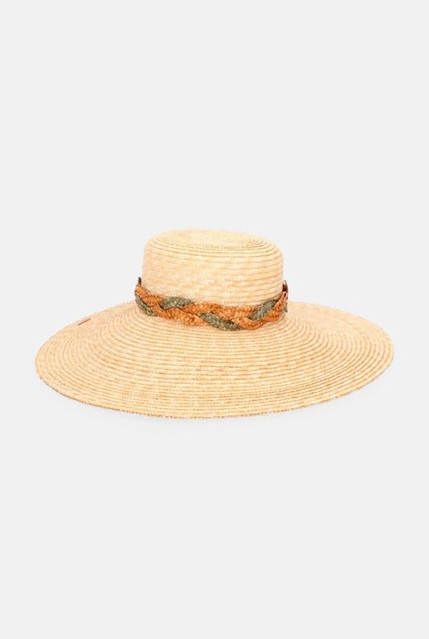 Sombrero Cuchi braid bicolor camel-oliva