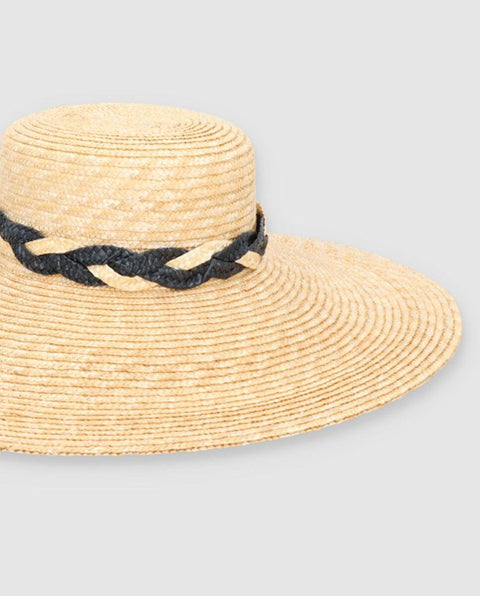 Sombrero Cuchi braid bicolor negro-natural