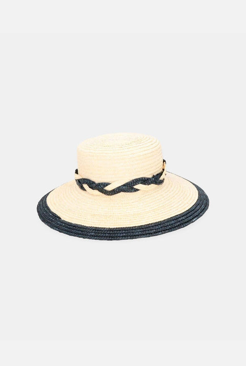 Sombrero Cuchi braid blanco roto y negro