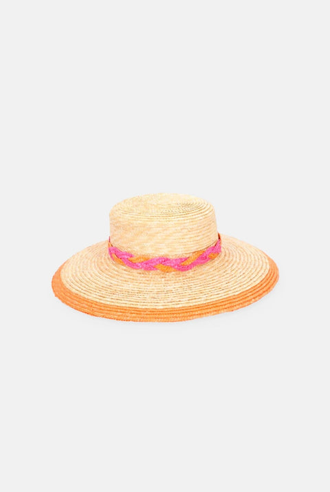 Sombrero Cuchi braid naranja