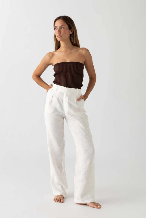 Strapless Top Brown