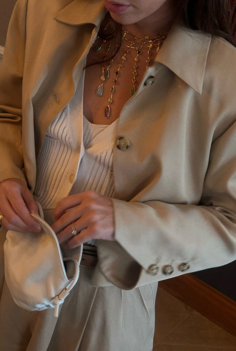 STRUCTURED JACKET: CAMEL