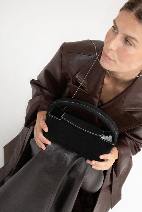 SUEDE BAG MINI: BLACK