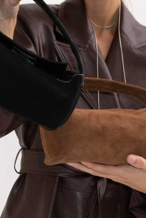 SUEDE BAG MINI: TOFFE