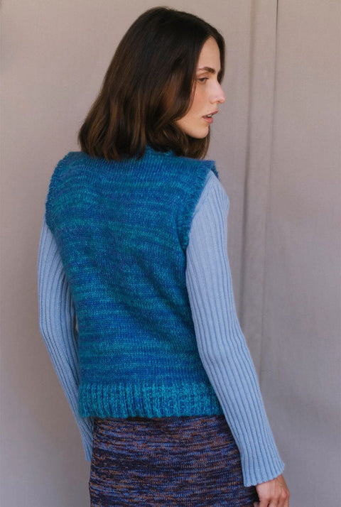 Teddy vest blue