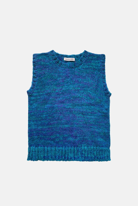 Teddy vest blue
