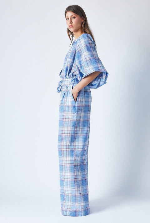 Thalia Pants Blue Checks