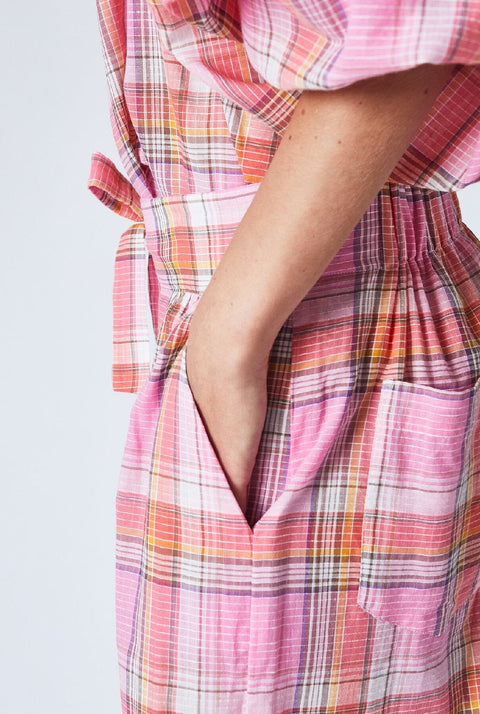 Thalia Pants Pink Checks