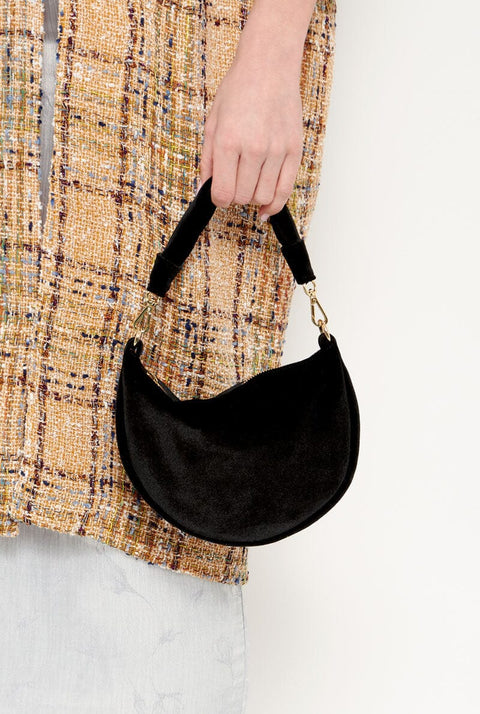 The Baby Gondola bag velvet Black