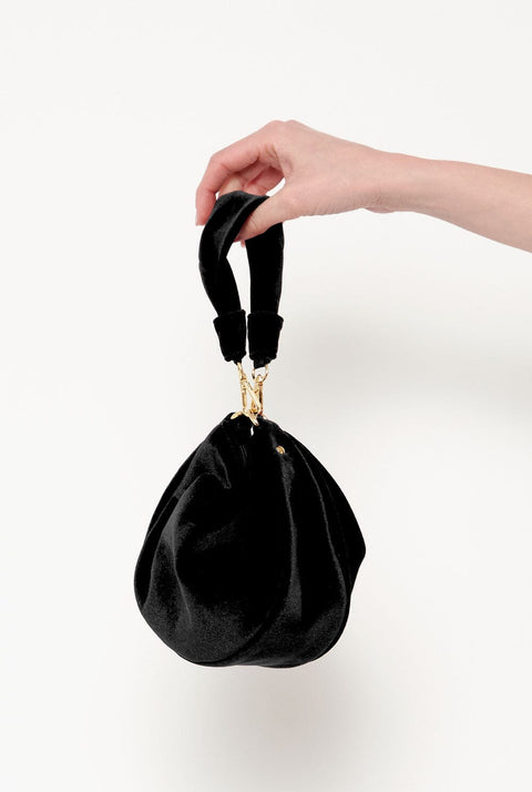 The Baby Gondola bag velvet Black
