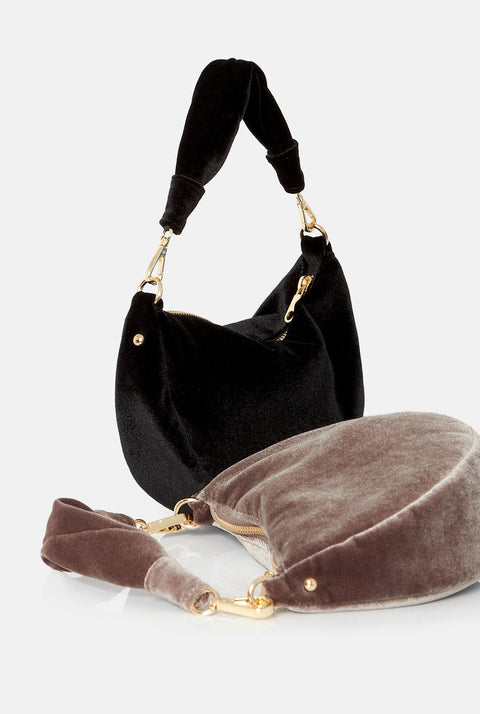 The Baby Gondola bag velvet Black