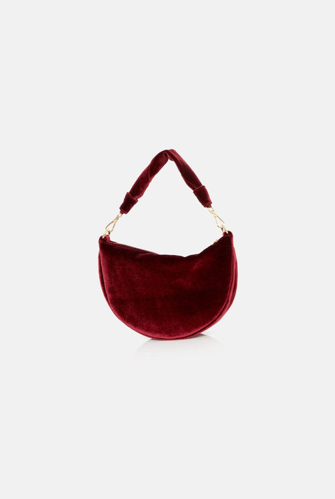 El bolso Baby Gondola de terciopelo Burdeos