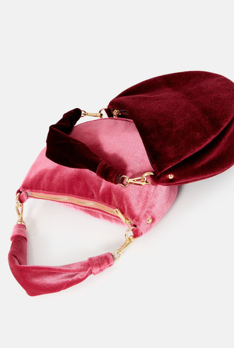El bolso Baby Gondola de terciopelo Burdeos