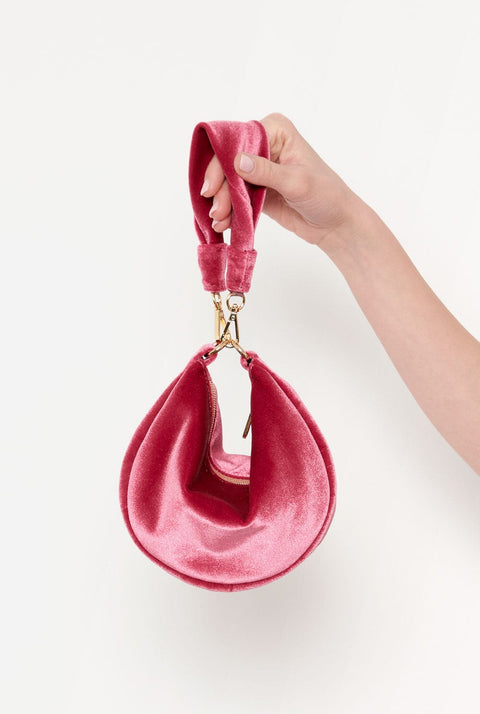 The Baby Gondola bag velvet Pink
