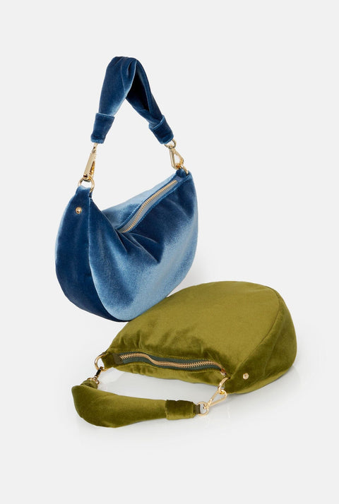 The Baby Gondola bag velvet Sky Blue